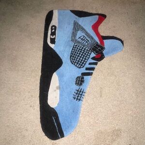 Light Blue and Black and red Jorden Rug